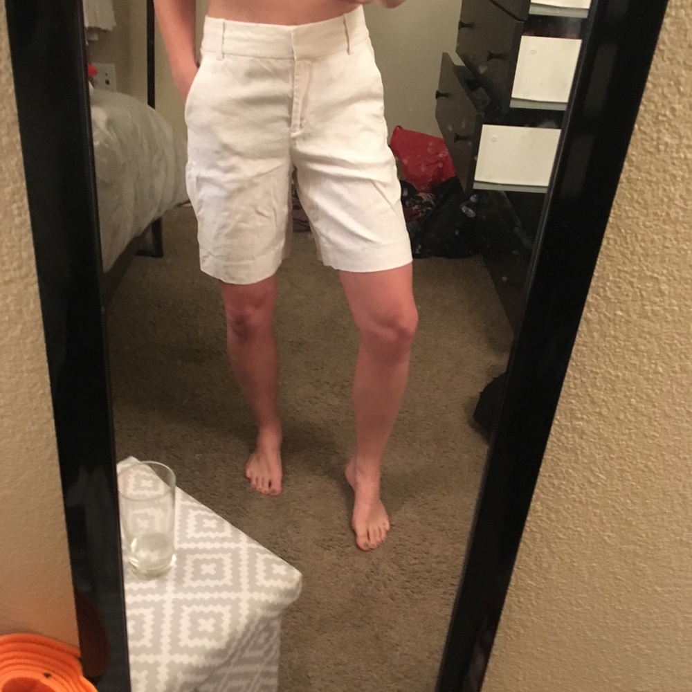 White J.Crew knee length shorts